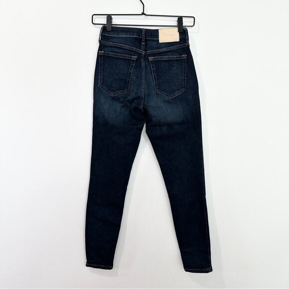 Everlane The Curvy Stretch High-Rise Skinny Jean size 24 Crop dark wash - Picture 3 of 8